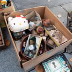 Vintage Japanese toys and collectibles at a flea market, perfect for cultural exploration on Japan tours.