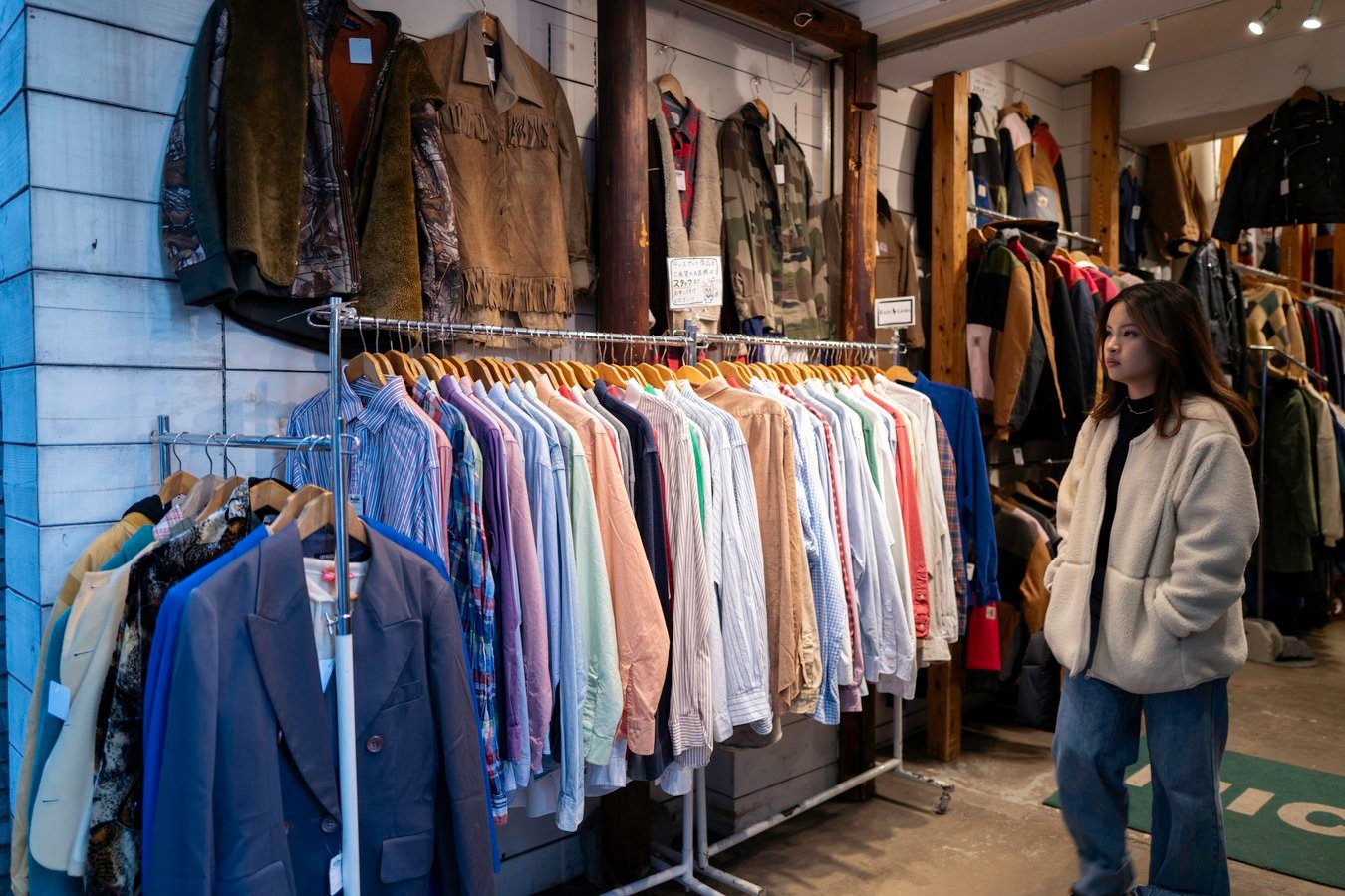 Shop vintage fashion in Tokyo, Japan; explore unique clothing stores on Japan tours.